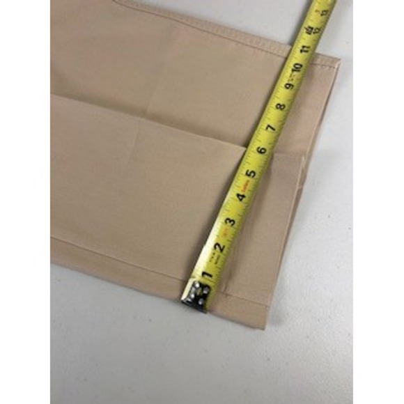 Ann Taylor Women Tan Cropped Wide Leg Pants Size 14 Cotton Blend - Picture 12 of 14